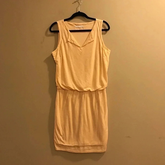Athleta Peach Orange Coral Linen Blend Sleeveless Vita Dress Women’s Size Small - Picture 2 of 12